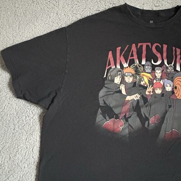 Vintage 2002 Naruto Shippuden Akatsuki Tee Shirt Anime Graphic Size 2 XL - Picture 4 of 12